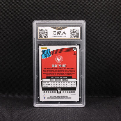 2018-19 Trae Young Donruss Optic Rated Rookie Flash Prizm GMA 10