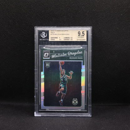 2016-17 Malcolm Brogdon Donruss Optic #179 Silver Holo Prizm RC BGS 9.5