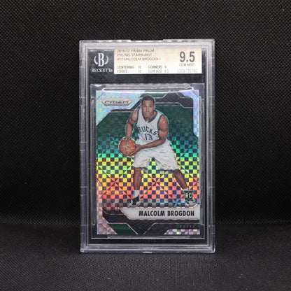 2016-17 Malcolm Brogdon Prizm #17 Checkerboard Prizm RC BGS 9.5
