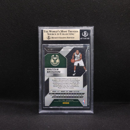 2016-17 Malcolm Brogdon Prizm #17 Checkerboard Prizm RC BGS 9.5