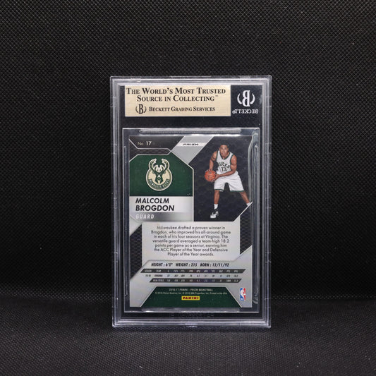2016-17 Malcolm Brogdon Prizm #17 Checkerboard Prizm RC BGS 9.5