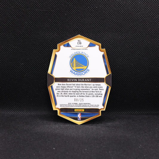 2018-19 Kevin Durant Select #138 Die Cut Tie Dye Prizm /25