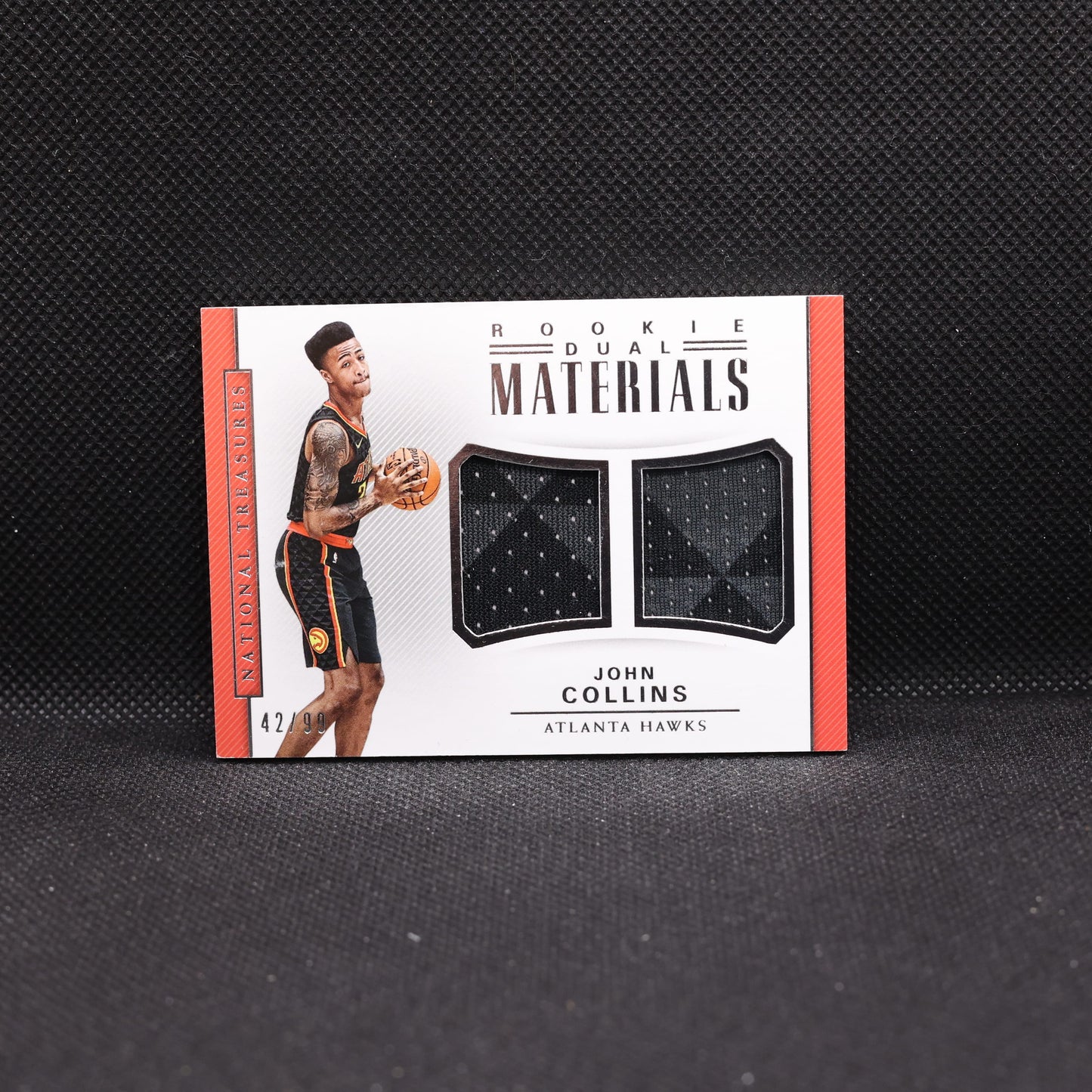 2017-18 John Collins National Treasures Rookie Dual Materials /99 Rookie Card