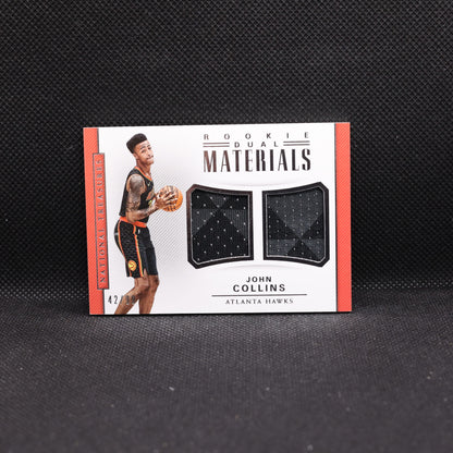 2017-18 John Collins National Treasures Rookie Dual Materials /99 Rookie Card