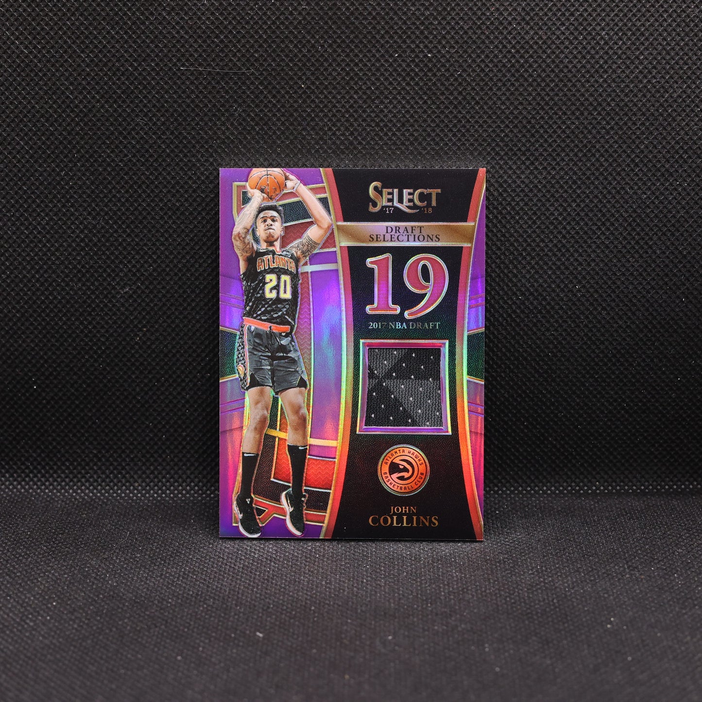 2017-18 John Collins Select Draft Selections Purple Prizm Rookie Patch /99