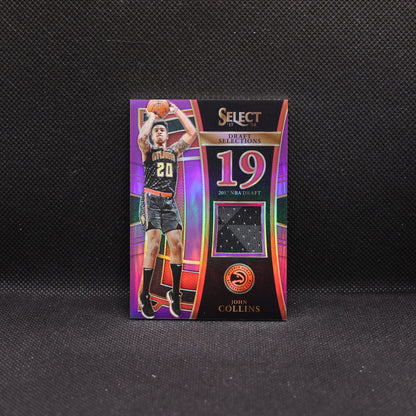2017-18 John Collins Select Draft Selections Purple Prizm Rookie Patch /99