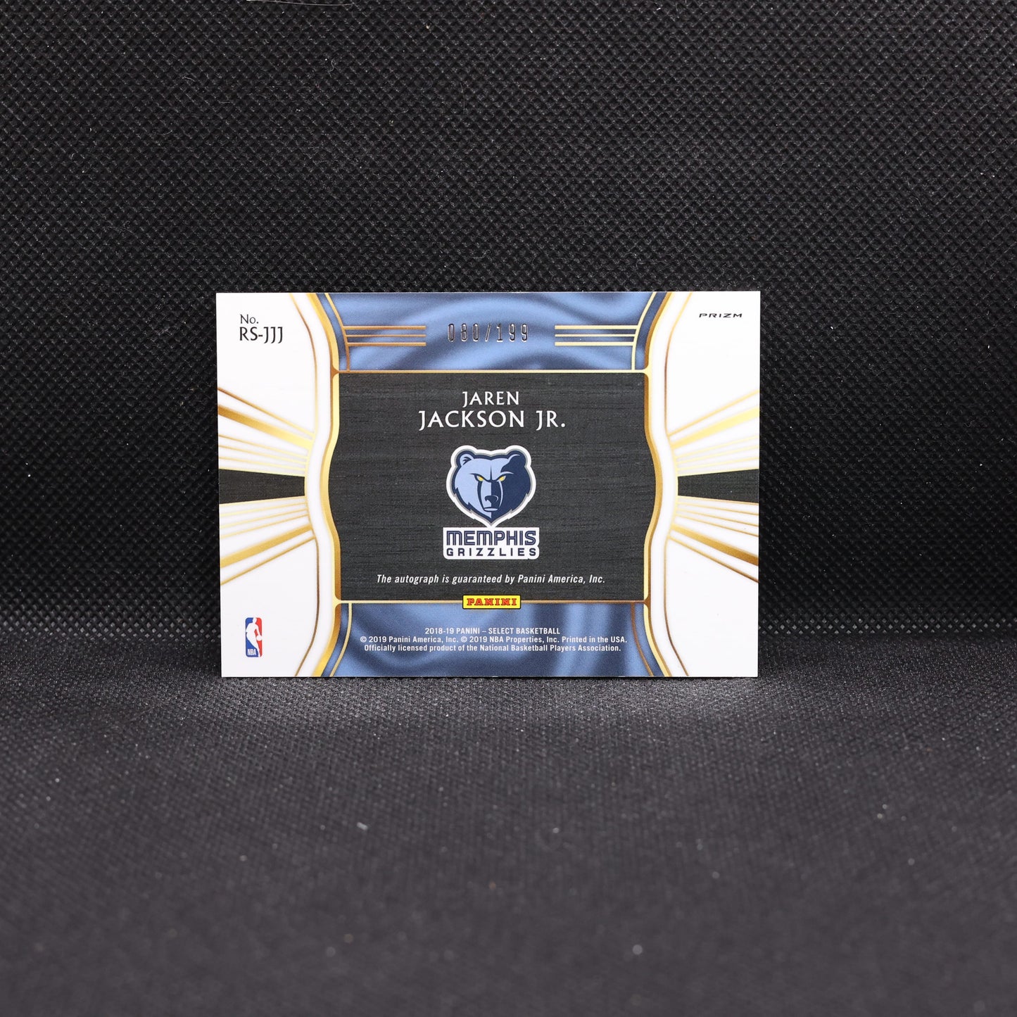 2018-19 Jaren Jackson Jr. Select Rookie Signatures Silver Prizm RS-JJJ /199