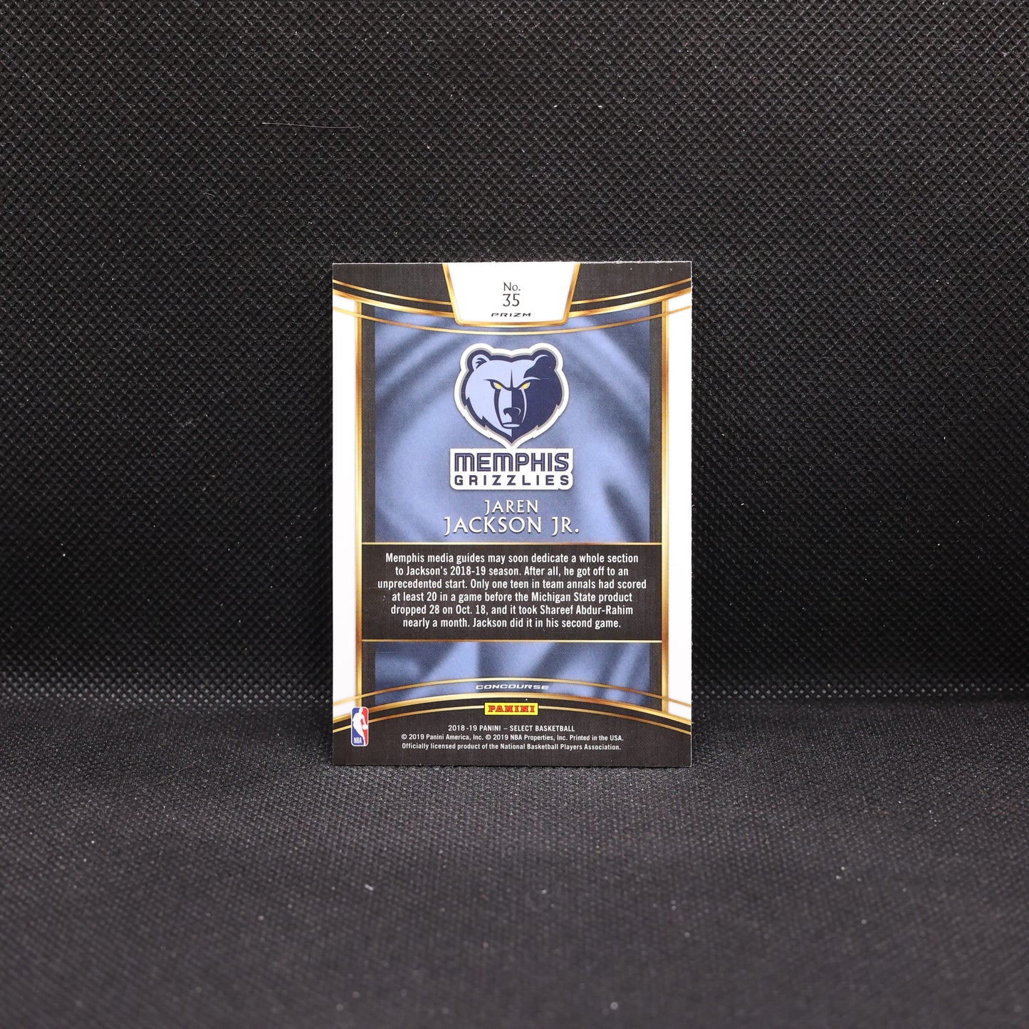 2018-19 Jaren Jackson Jr. Select #35 Silver Prizm Rookie Card