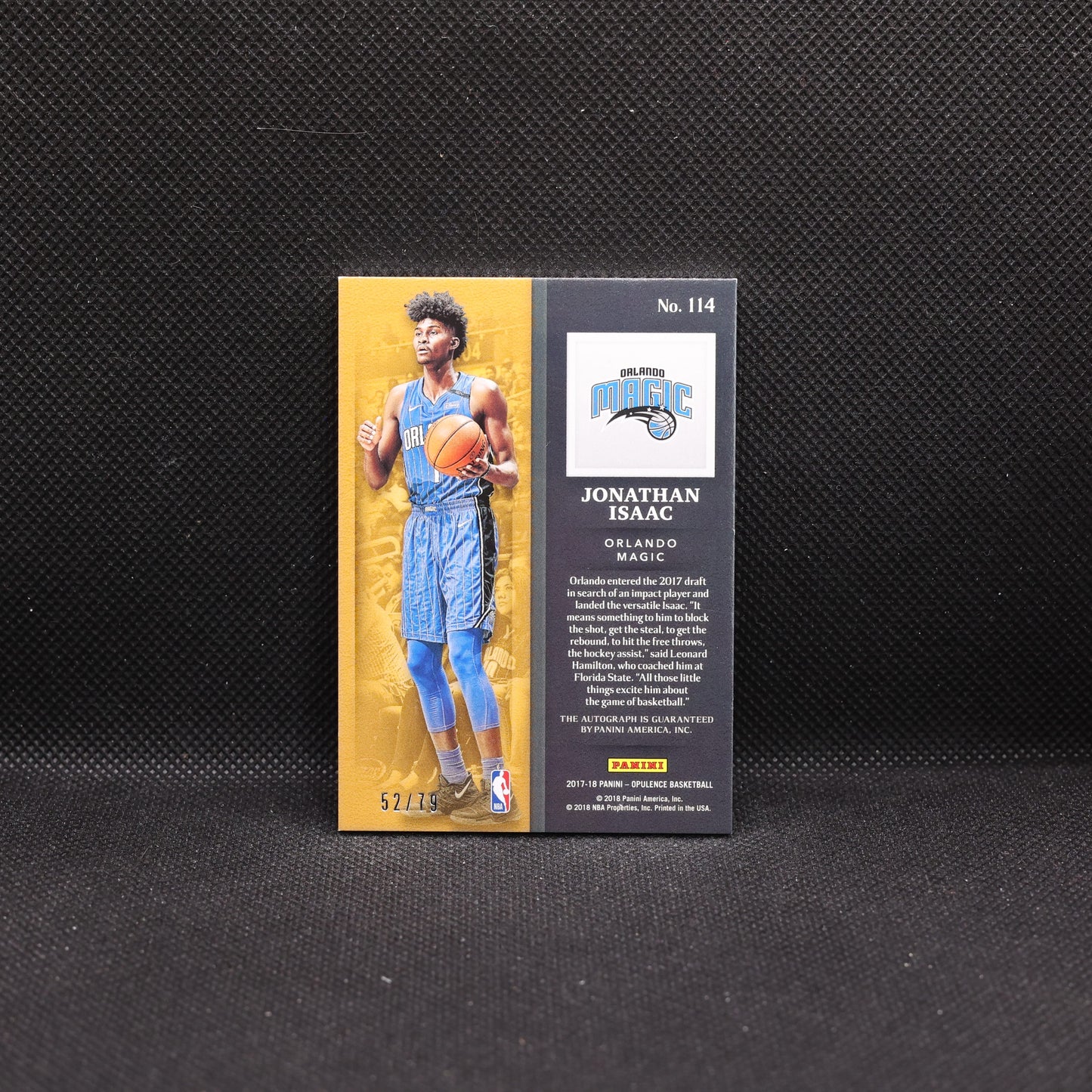 2017-18 Jonathan Isaac Opulence #114 Rookie Autograph /79