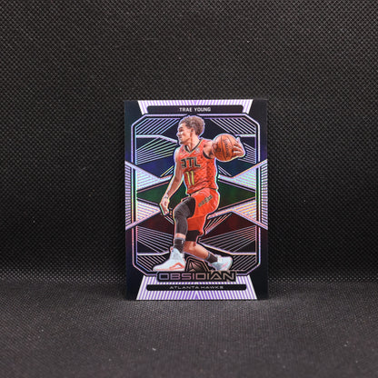 2019-20 Trae Young Obsidian #7 Purple /75