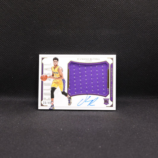 2015-16 D'Angelo Russell National Treasures Colossal Jersey RPA /49