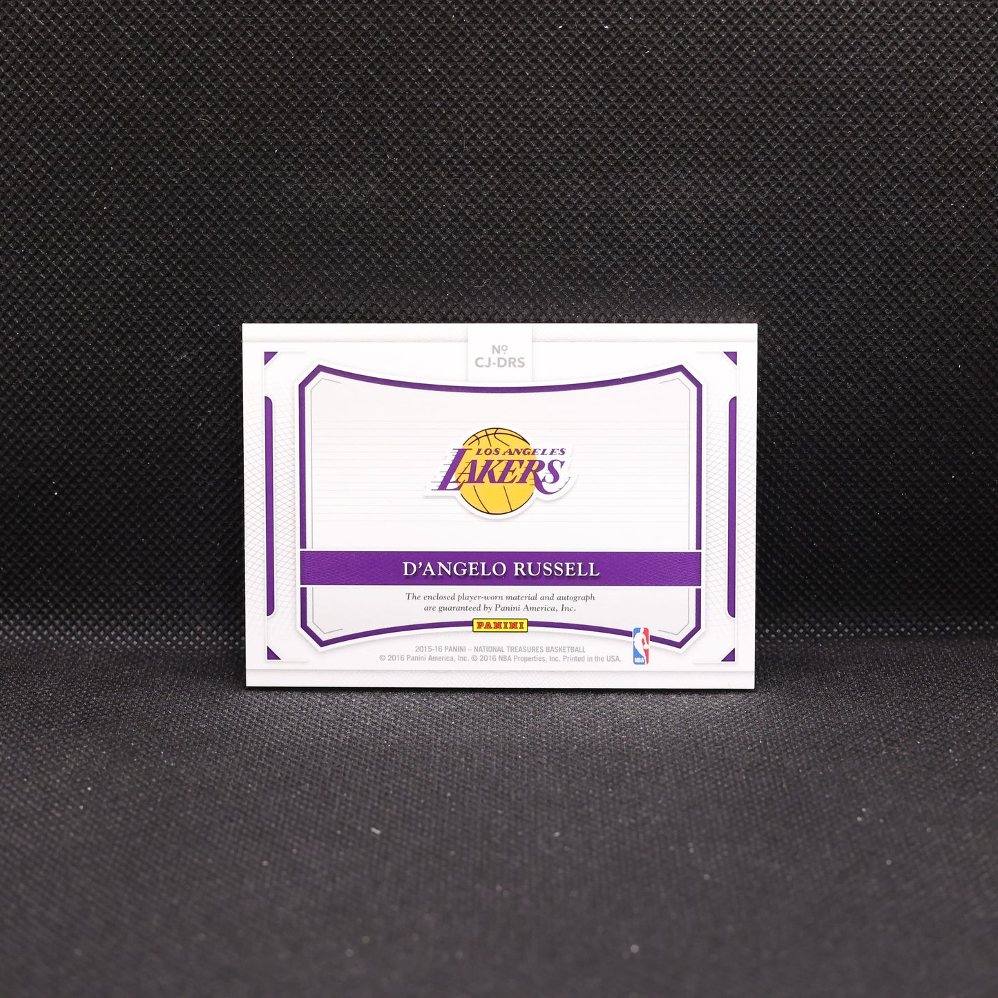 2015-16 D'Angelo Russell National Treasures Colossal Jersey RPA /49