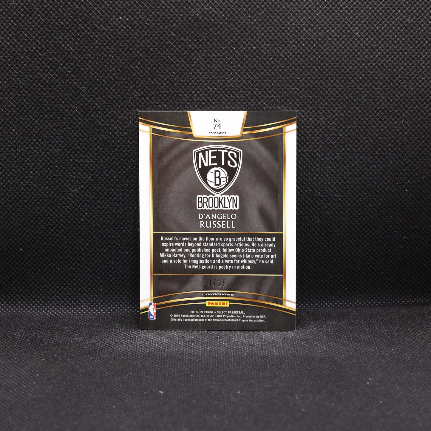 2018-19 D'Angelo Russell Select #74 Tie Dye Prizm /25