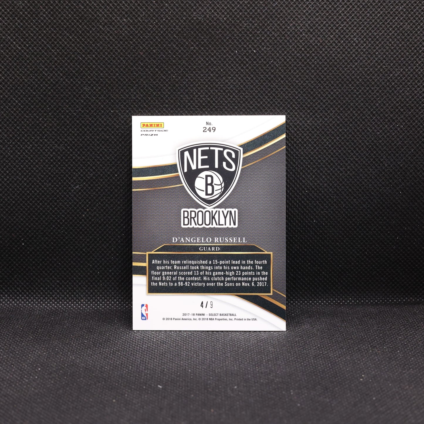 2015-16 D'Angelo Russell Select #249 Orange Pulsar Prizm /9