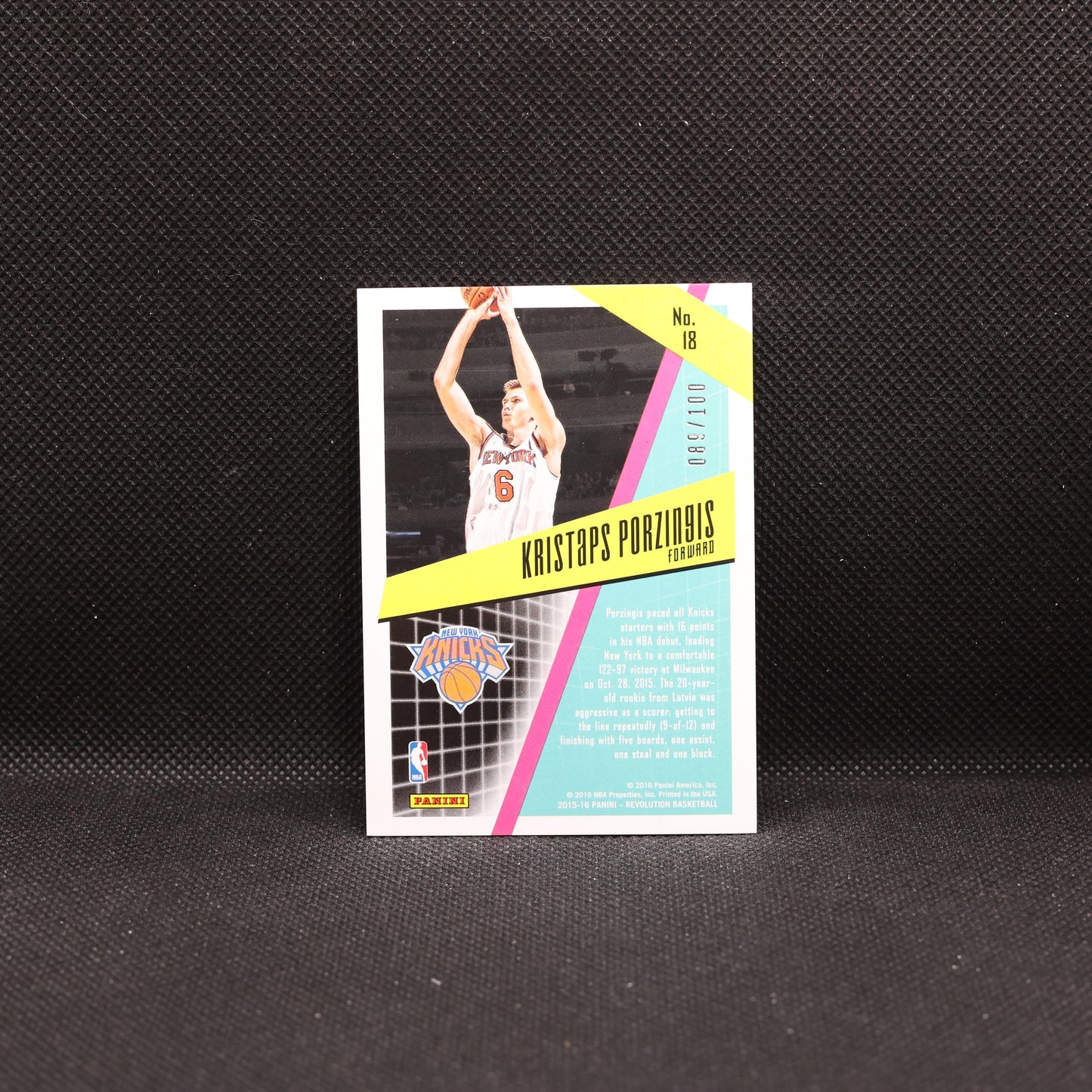 2015-16 Kristaps Porzingis Revolution - Rookie Revolution /100 Rookie Card