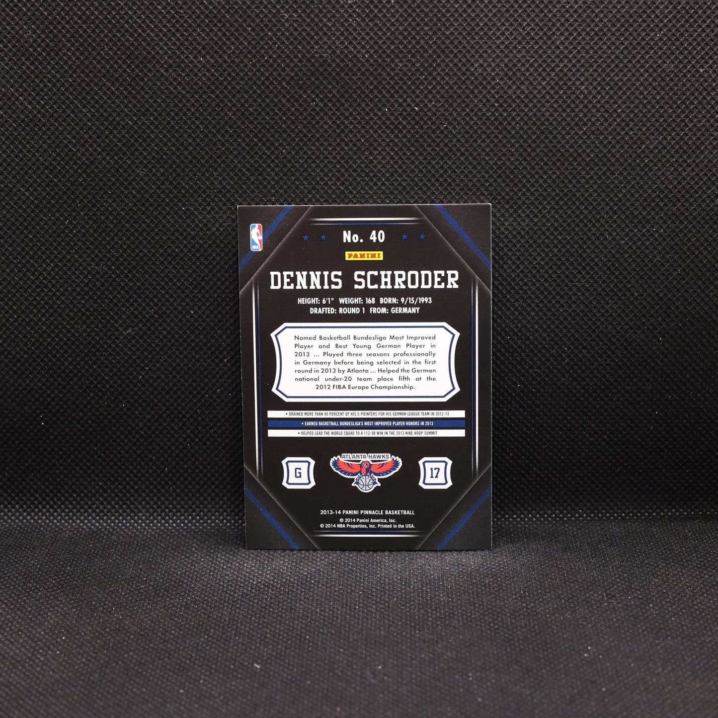 2013-14 Dennis Schroder Pinnaacle #40 Rookie Card