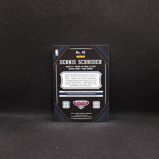 2013-14 Dennis Schroder Pinnaacle #40 Rookie Card