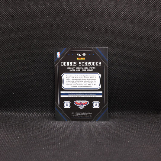 2013-14 Dennis Schroder Pinnaacle #40 Rookie Card Press Proof