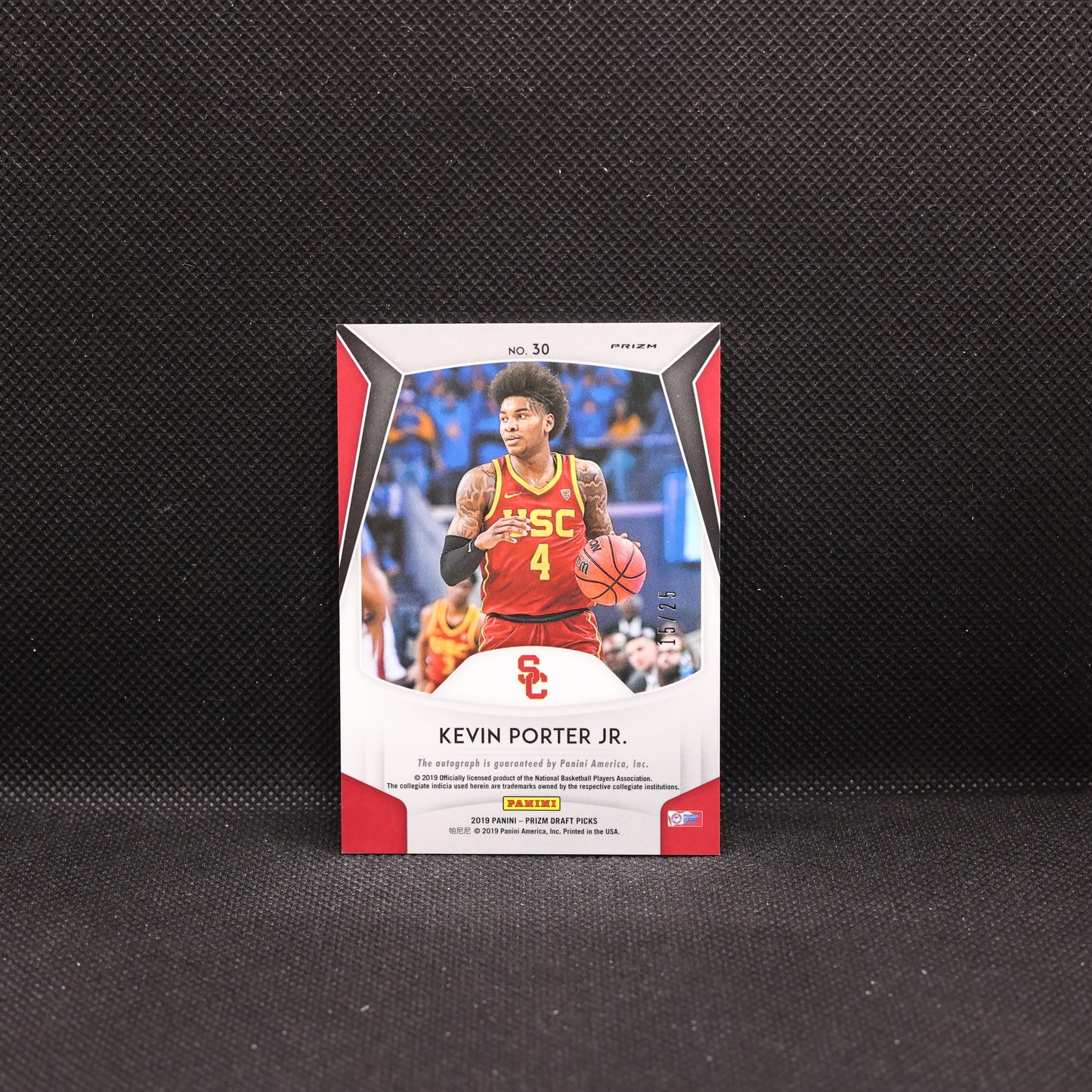 2019 Kevin Porter Jr. Prizm Draft #30 Rookie Autograph /25