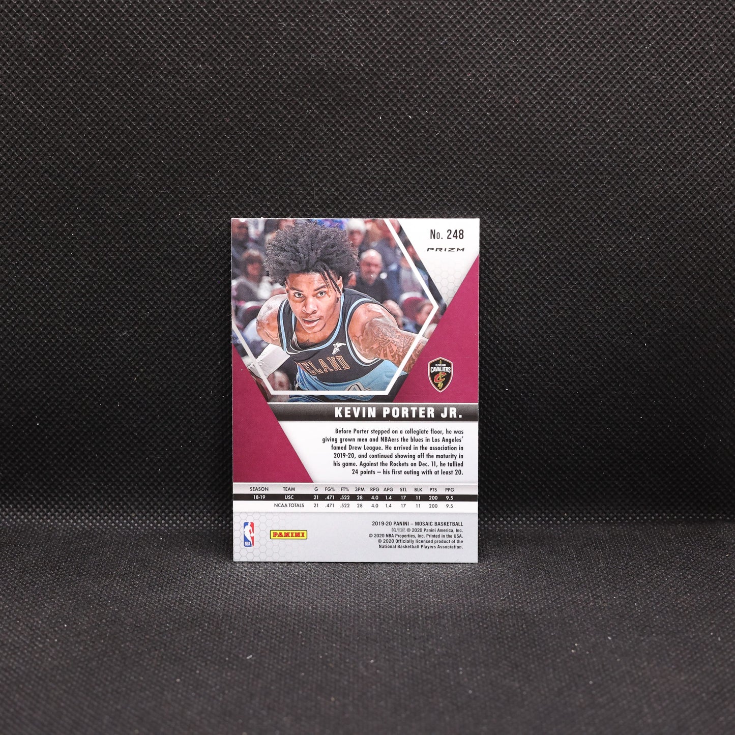 2019-20 Kevin Porter Jr. Mosaic - Pink Camo Mosaic Prizm Rookie #248
