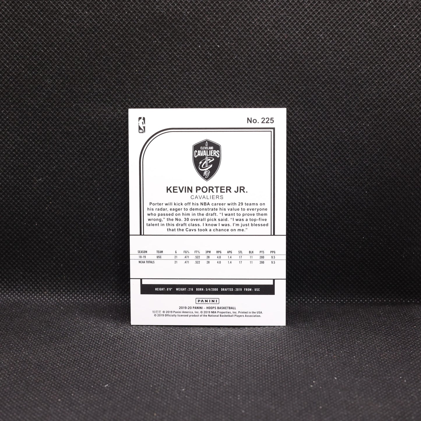 2019-20 Kevin Porter Jr. Mosaic NBA Hoops #225 Green Rookie Card /99