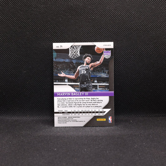 2018-19 Marvin Bagley III Mosaic #71 Silver Mosaic Prizm Rookie Card