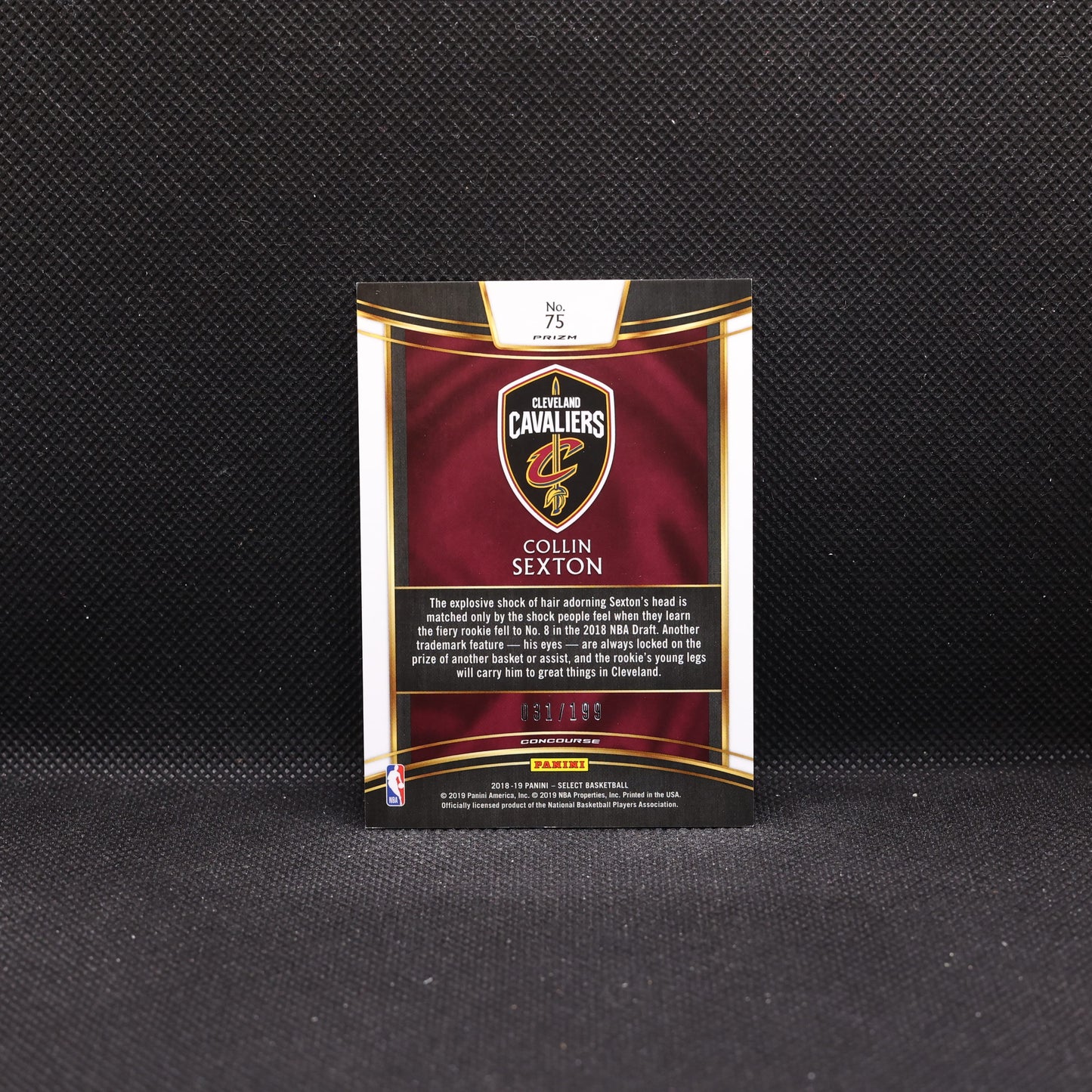 2018-19 Collin Sexton Select #75 Red Prizm Rookie Card /199