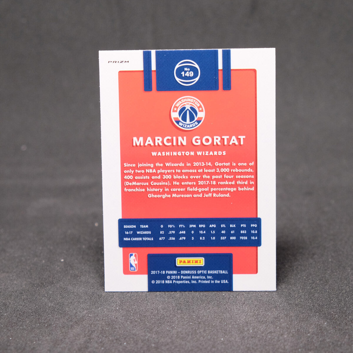 2017-18 Panini Donruss Optic Silver Fast Break Prizm Marcin Gortat