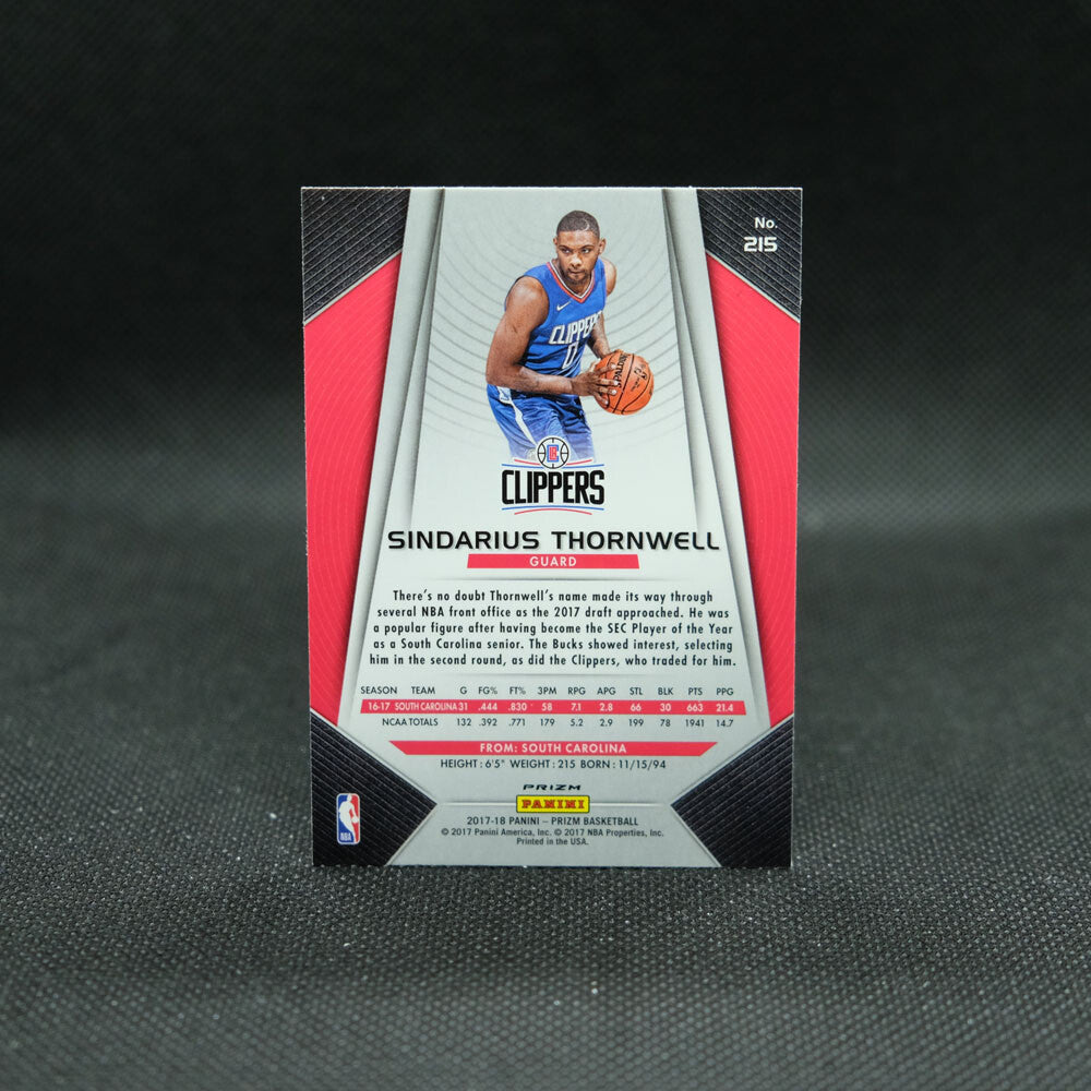 2017-18 Sindarius Thornwell Prizm Fast Break Rookie Card