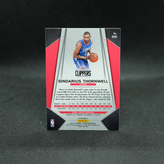 2017-18 Sindarius Thornwell Prizm Fast Break Rookie Card