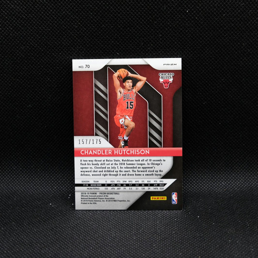 2018-19 Prizm Chandler Hutchison #70 Fast Break Blue Prizm Rookie Card 157/175
