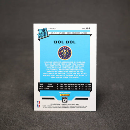 2019-20 Panini Donruss Optic Bol Bol Silver Holo Prizm Rookie Card