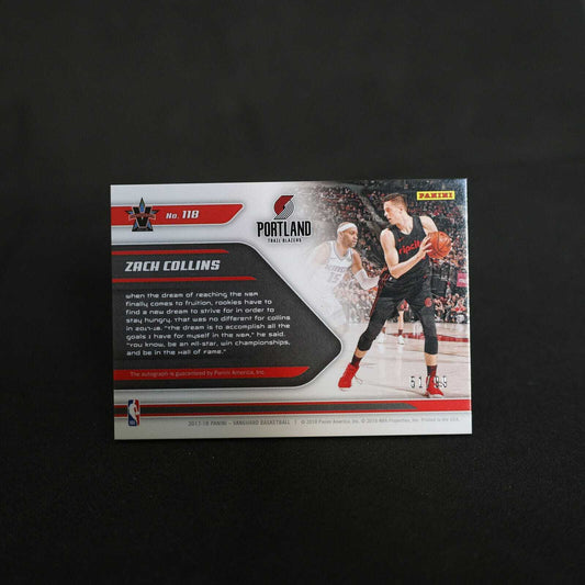 2017-18 Zach Collins Vanguard Rookie Signatures /99