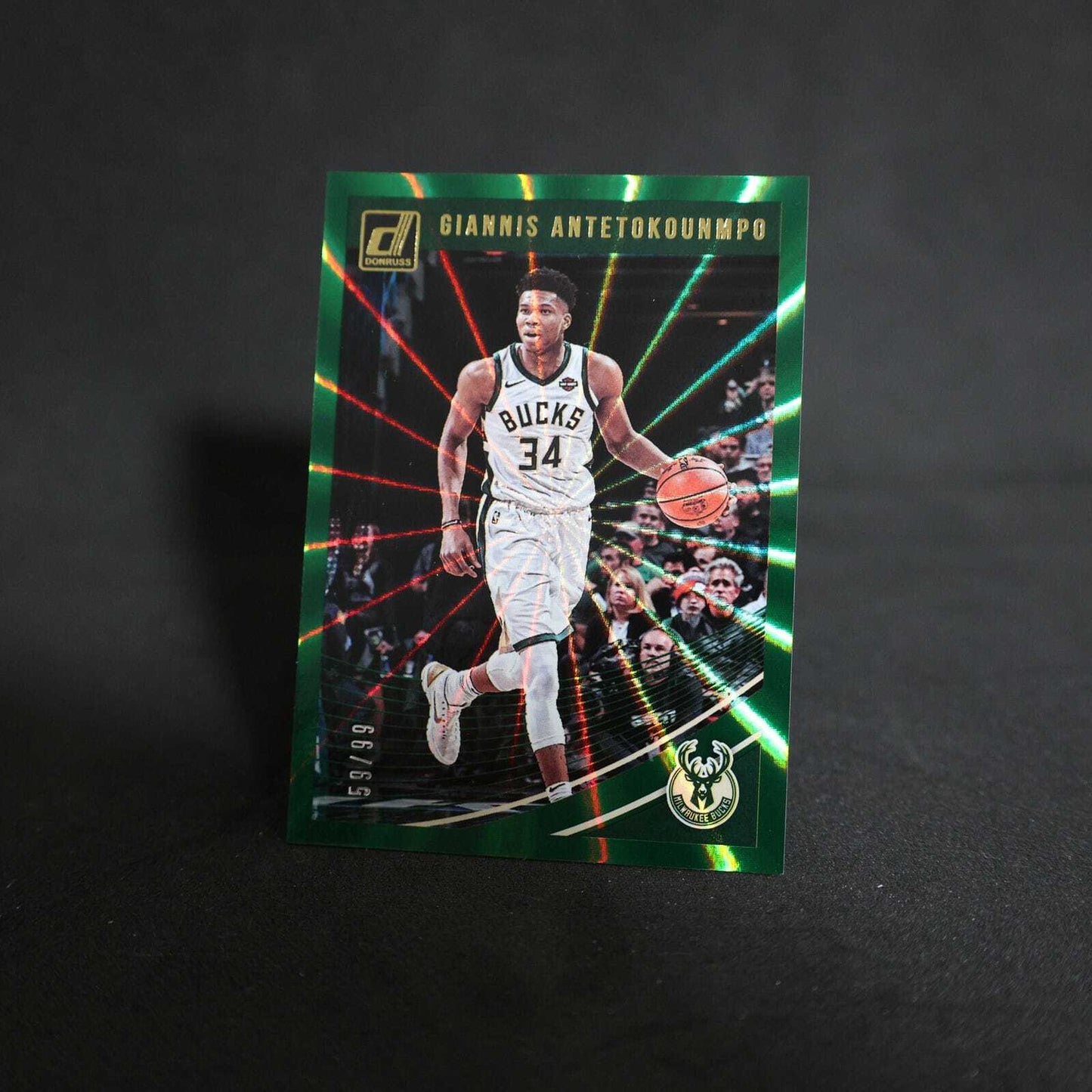 2018-19 Giannis Antetokounmpo Donruss #85 Green Laser /99