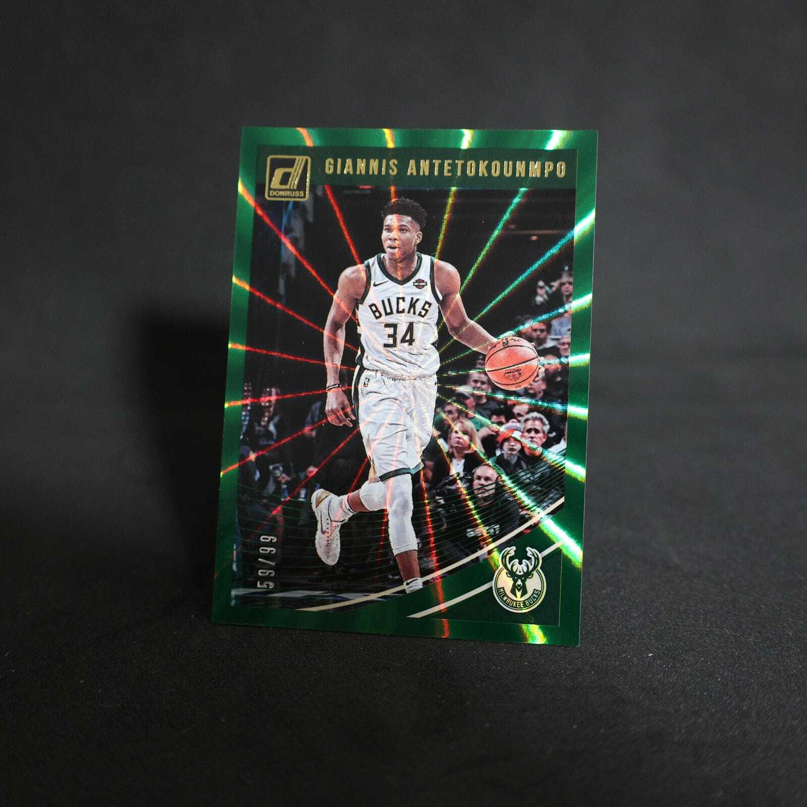 2018-19 Giannis Antetokounmpo Donruss #85 Green Laser /99