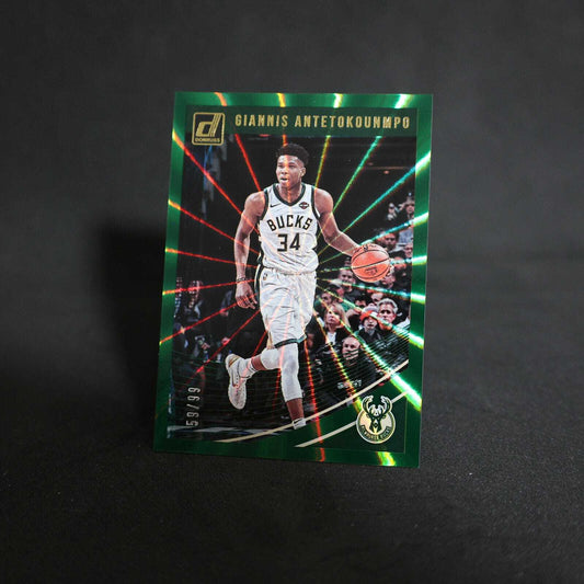 2018-19 Giannis Antetokounmpo Donruss #85 Green Laser /99