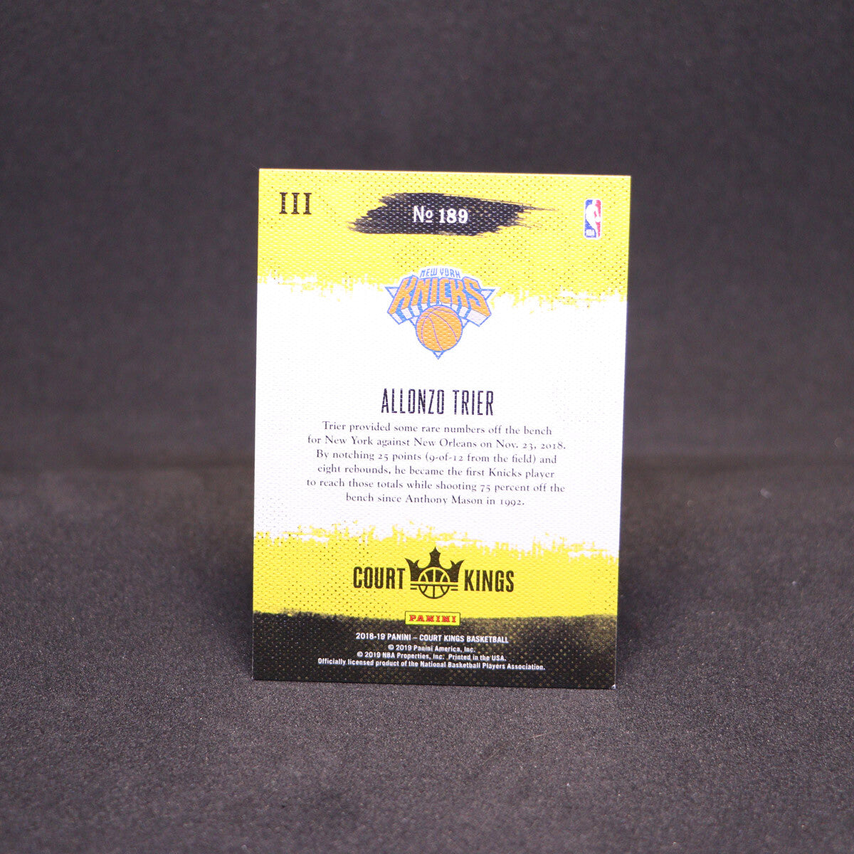 2018-19 Allonzo Trier - Court Kings Rookies Level III