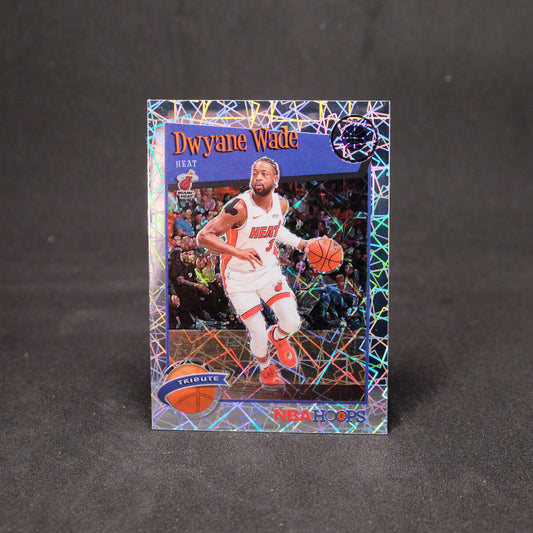 2019-20 Panini NBA Hoops Premium Stock Tribute Dwyane Wade Laser Prizm #287