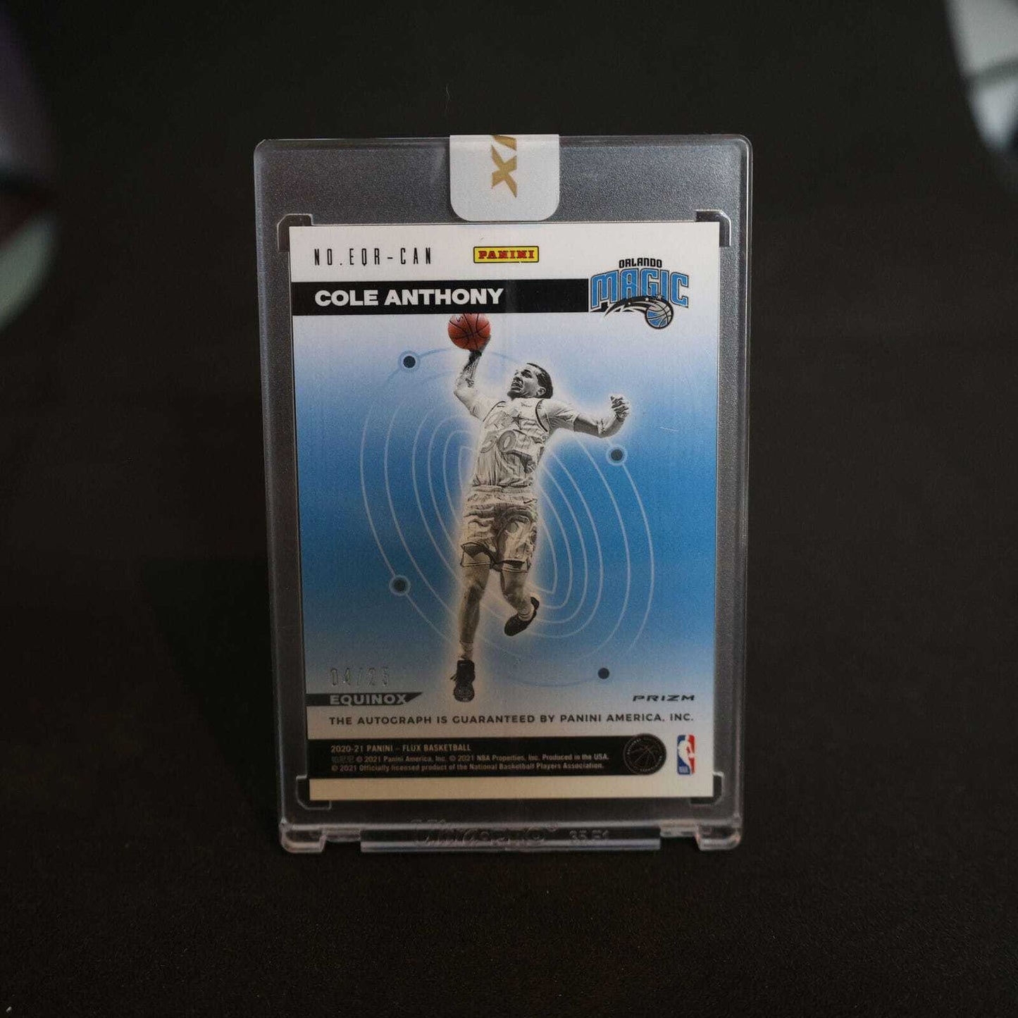 2020-21 Cole Anthony Flux Equinox Silver Prizm Rookie Autograph /25