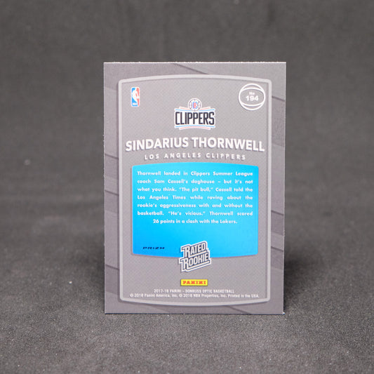 2017-18 Panini Donruss Optic Silver Fast Break Prizm Rated Rookie Sindarius T...