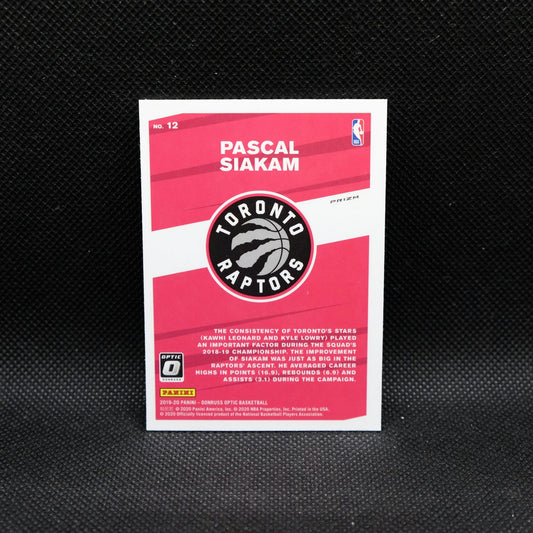 2019-20 Panini Donruss Optic Pascal Siakam My House Silver Prizm