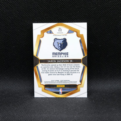 2018-19 Select Jaren Jackson Jr Premier Level Silver Prizm Rookie RC #132 Gri...