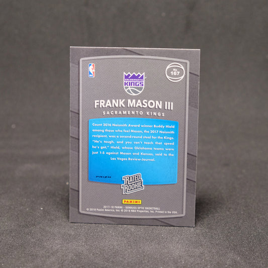 2017-18 Panini Donruss Optic Silver Fast Break Prizm Rated Rookie Frank Mason...