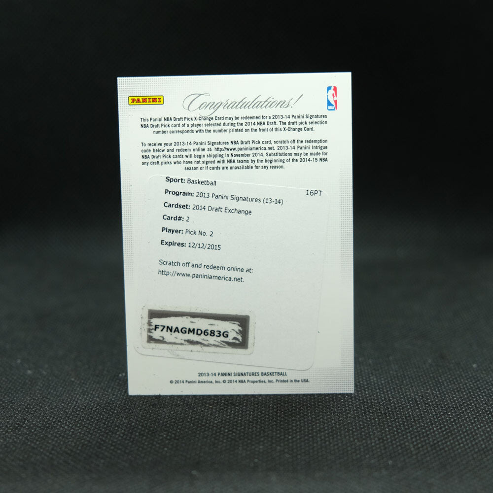 2013-14 Jabari Parker Signatures Draft Pick X-Change Rookie Card
