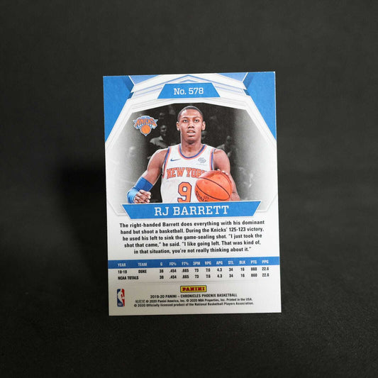 2019-20 Panini Chronicles Phoenix RJ Barrett #578 Silver Rookie Card