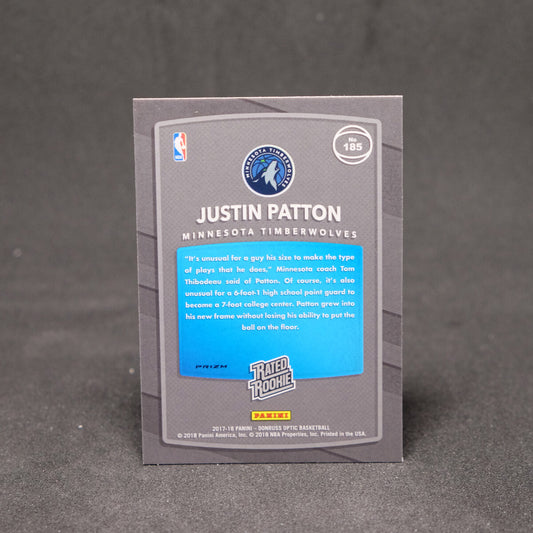 2017-18 Panini Donruss Optic Silver Fast Break Prizm Rated Rookie Justin Patton