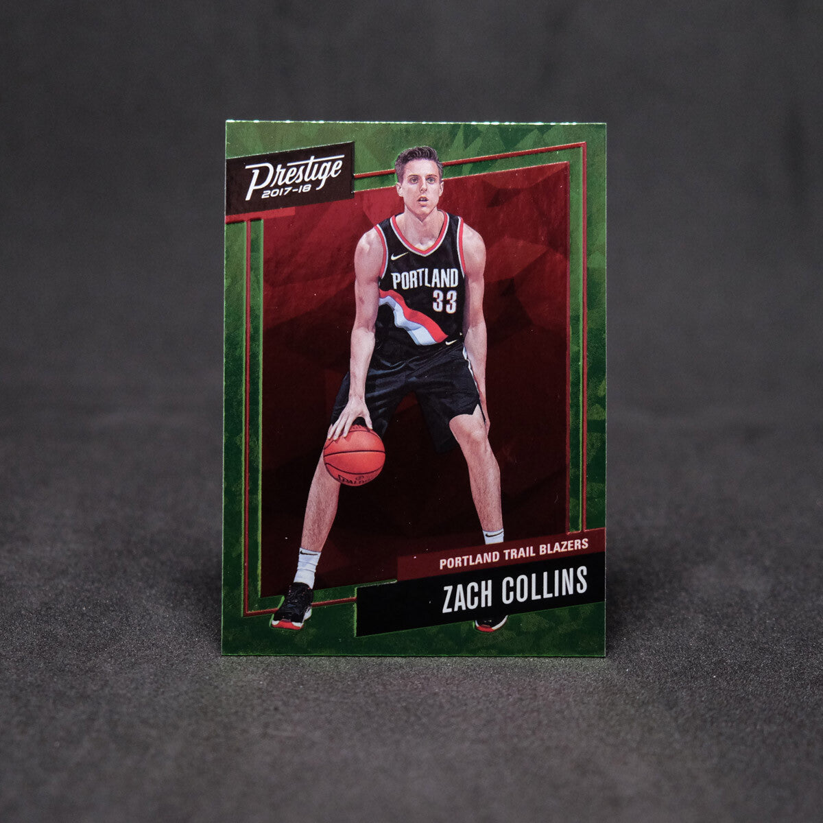 2017-18 Zach Collins Prestige Green Etch Rookie Card