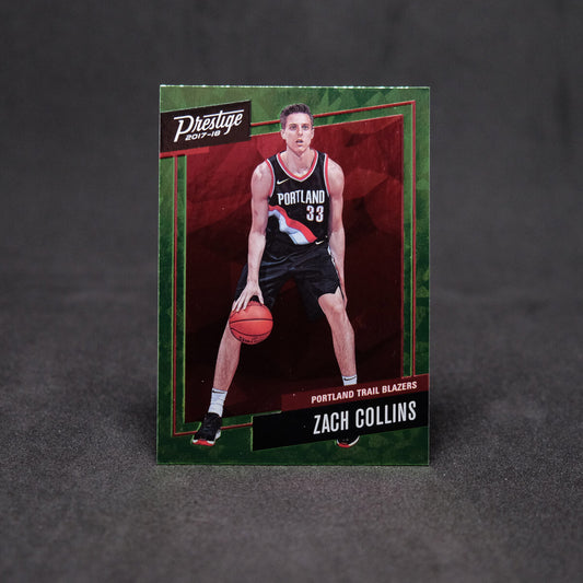2017-18 Zach Collins Prestige Green Etch Rookie Card