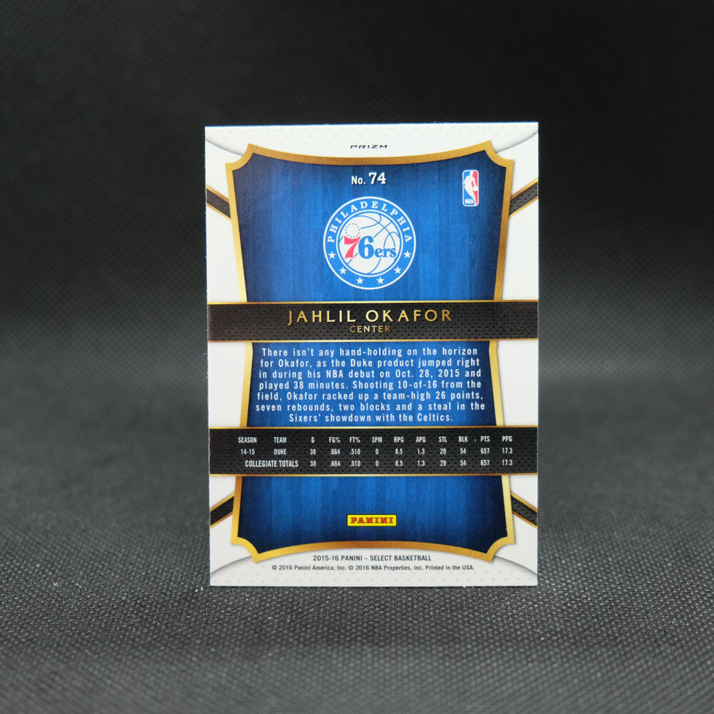 2015-16 Jahlil Okafor Select Tri Color + Prizm Red White Blue Rookie Card Lot