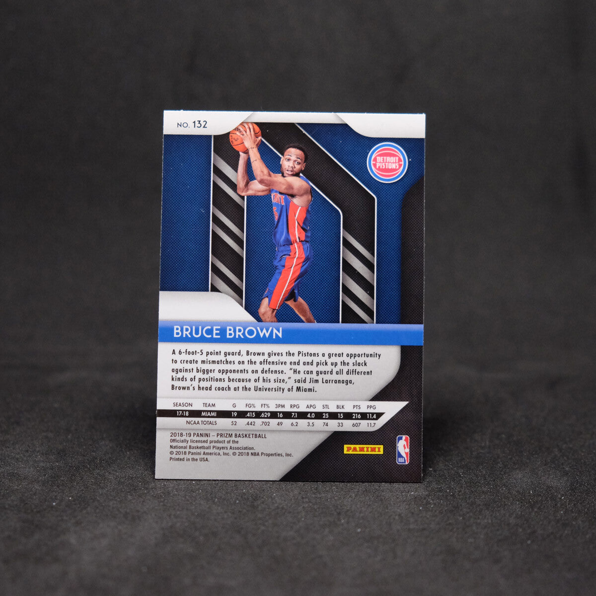 2018-19 Bruce Brown Prizm #132 Rookie Card